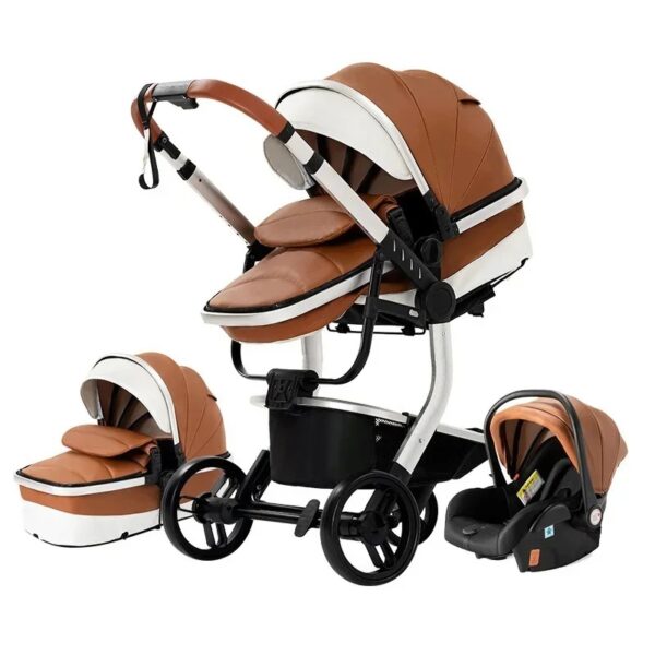 3 in 1 Design Stroller Brown