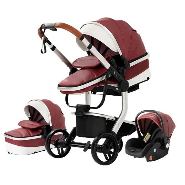 3 in 1 Design Stroller Red